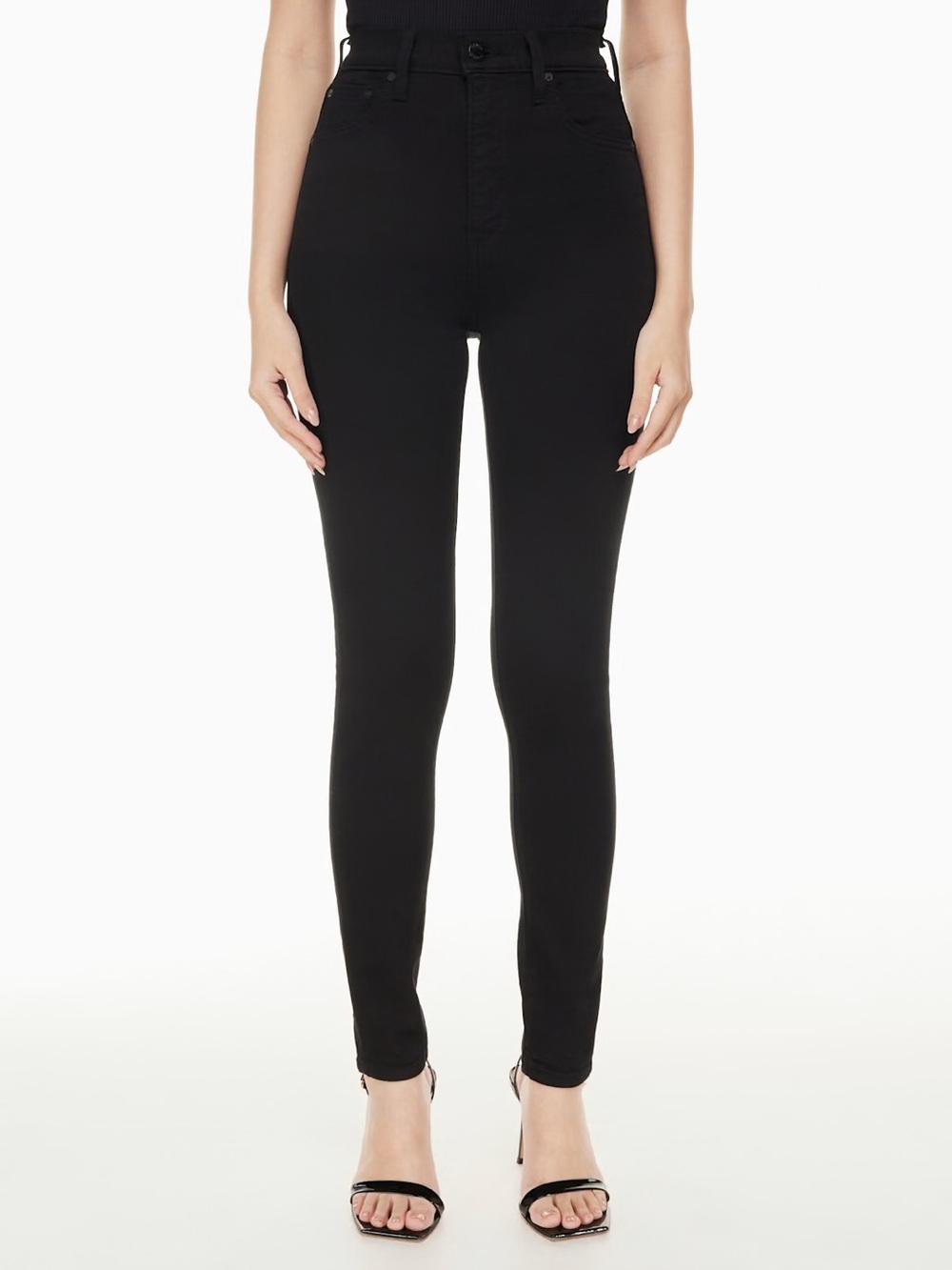 Denim Forum Black The Lola High Rise Skinny Crop Jeans - 30